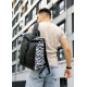 Чоловічий рюкзак Sambag Roll Top One чорний принт "Zebra" 41 х 30 х 16 см (24208146m)