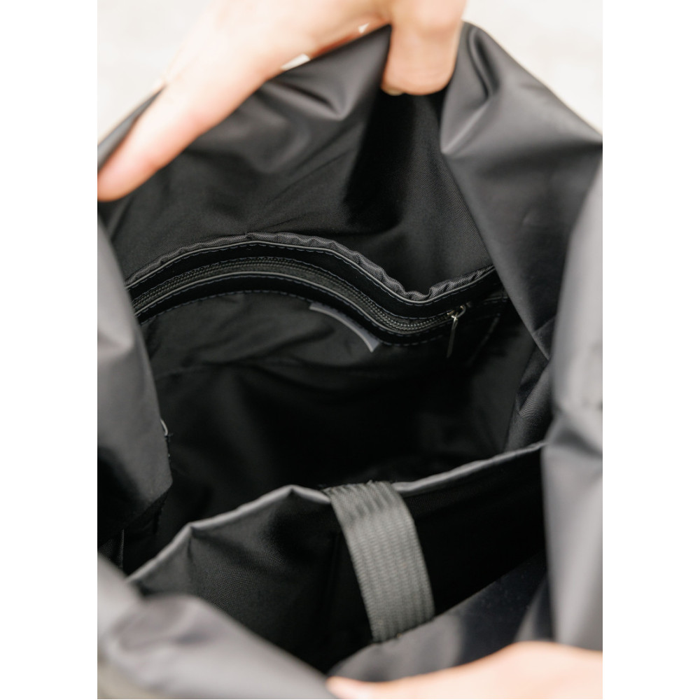 Чоловічий рюкзак Sambag Roll Top One чорний принт "Zebra" 41 х 30 х 16 см (24208146m)