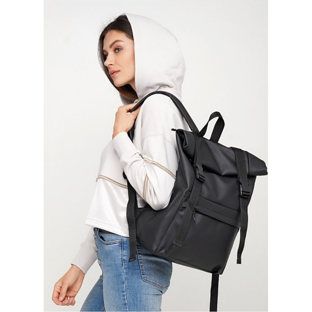Рюкзак Sambag унісекс RollTop LSH чорний 43 х 31 х 14 см (24211001)