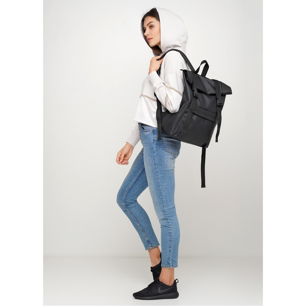 Рюкзак Sambag унісекс RollTop LSH чорний 43 х 31 х 14 см (24211001)
