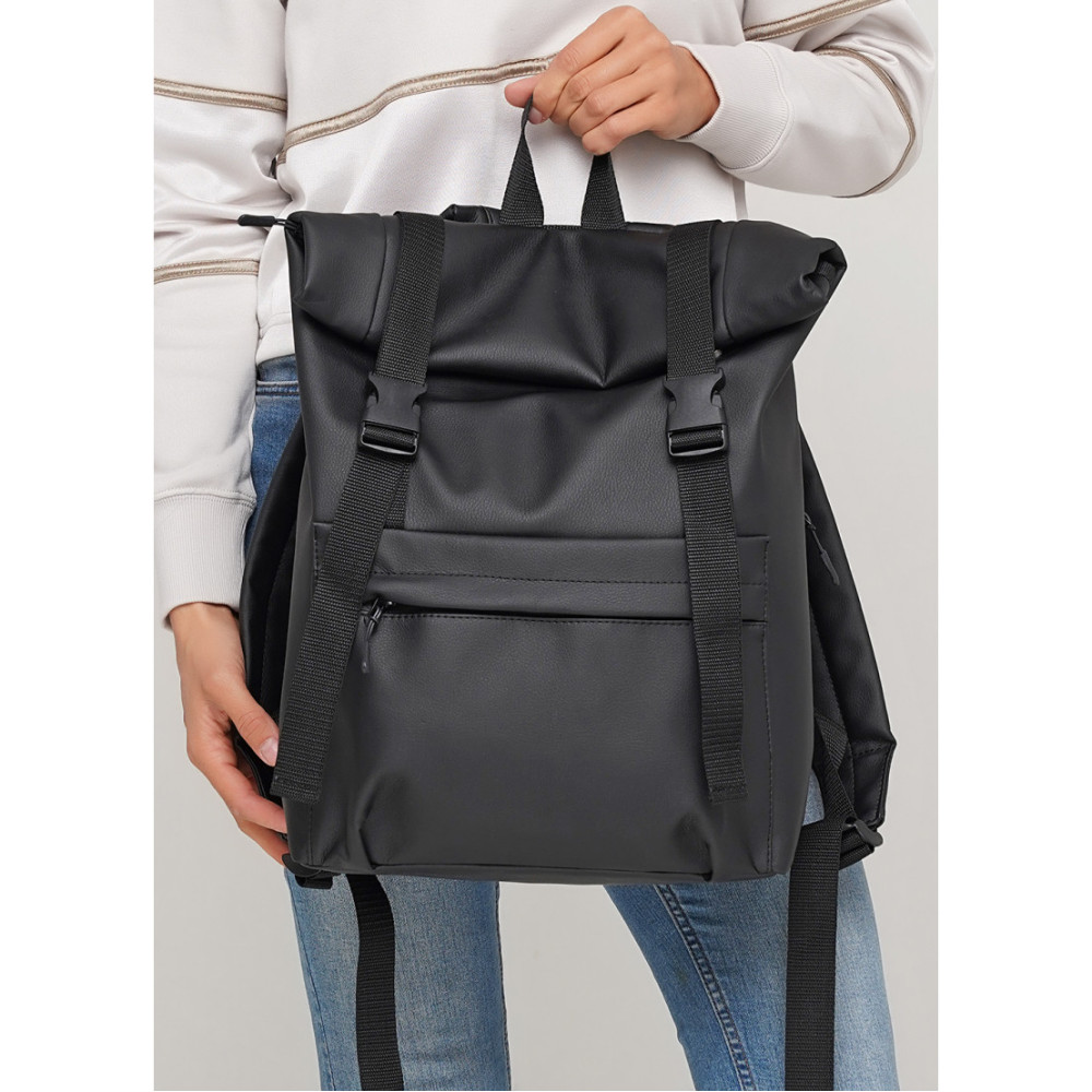 Рюкзак Sambag унісекс RollTop LSH чорний 43 х 31 х 14 см (24211001)