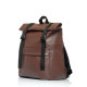 Жіночий рюкзак Sambag RollTop Milton шоколадний 41 х 30 х 16 см (24211020)