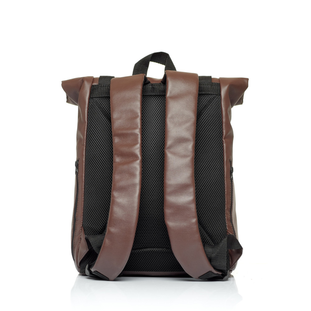 Жіночий рюкзак Sambag RollTop Milton шоколадний 41 х 30 х 16 см (24211020)