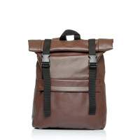 Жіночий рюкзак Sambag RollTop Milton шоколадний 41 х 30 х 16 см (24211020)
