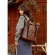 Жіночий рюкзак Sambag RollTop Milton шоколадний 41 х 30 х 16 см (24211020)