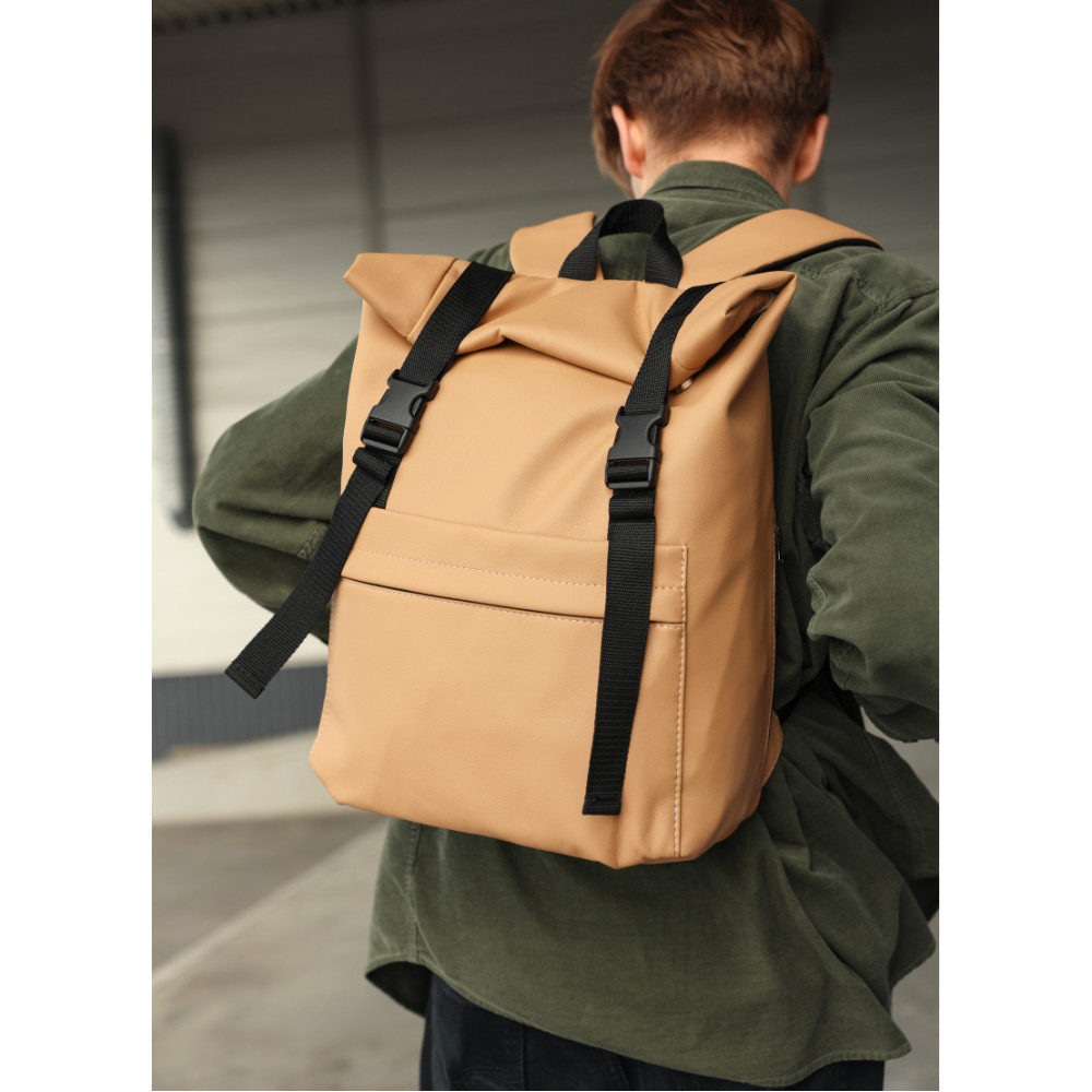 Чоловічий рюкзак Sambag RollTop MILTON бежевий 24211026m