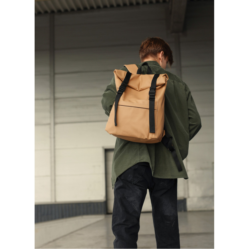 Чоловічий рюкзак Sambag RollTop MILTON бежевий 24211026m