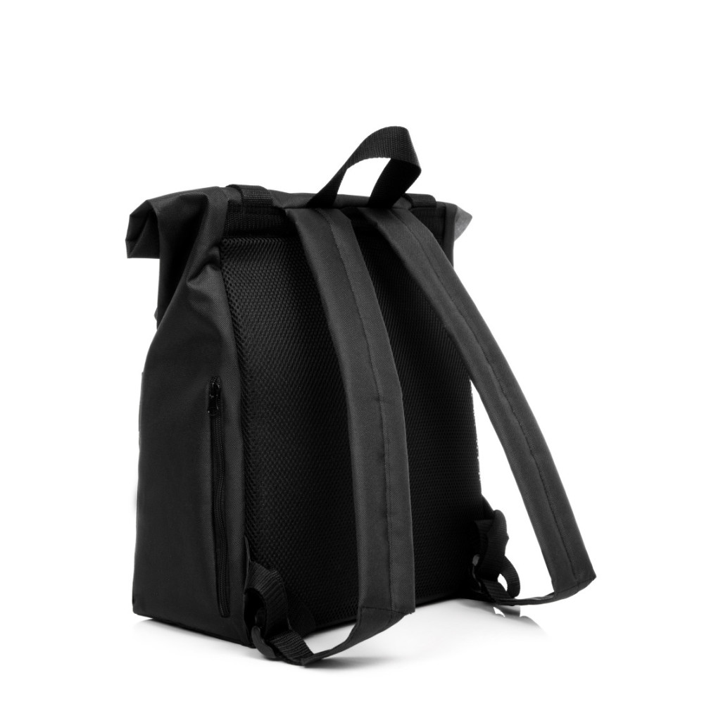 Чоловічий рюкзак Sambag RollTop Milton чорний тканевий 41 х 30 х 16 см (24211065m)