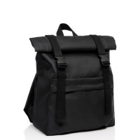 Мужской рюкзак Sambag RollTop Milton черный тканевый 41 х 30 х 16 см (24211065m)