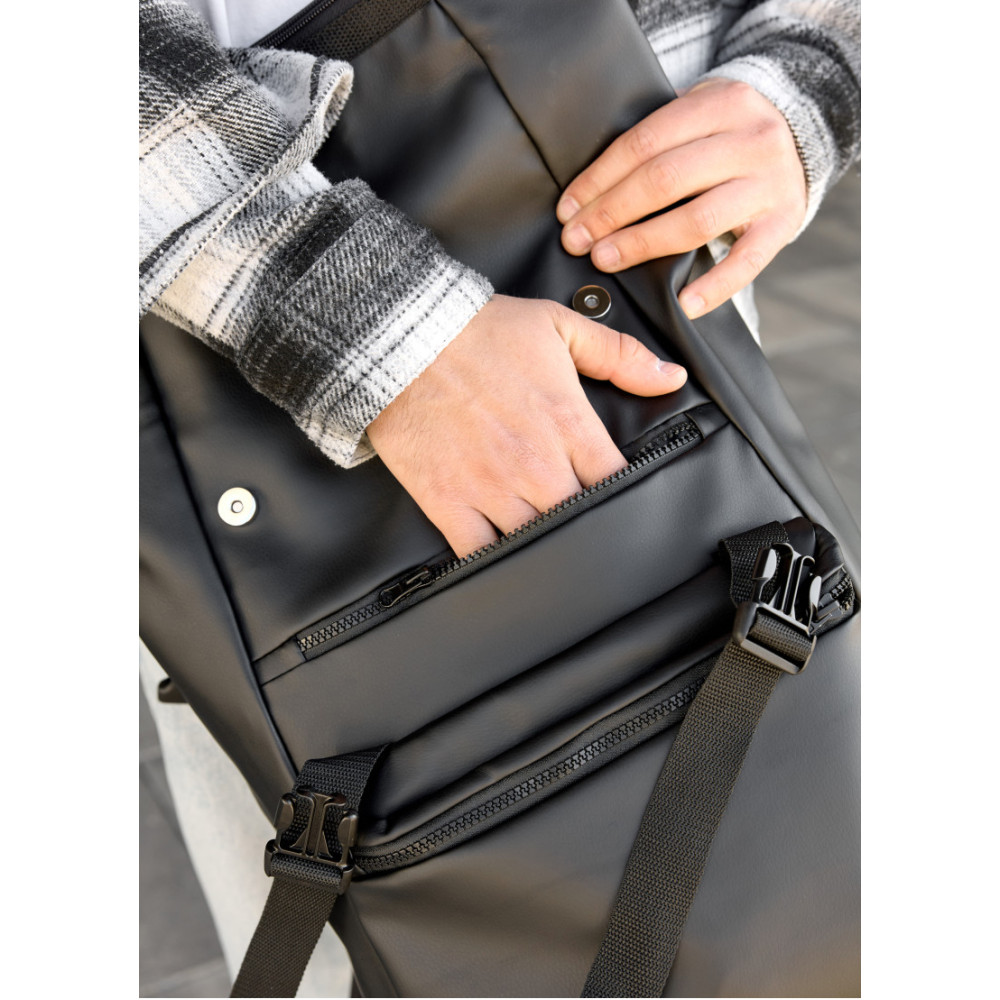 Чоловічий рюкзак Sambag RollTop LTTm чорний 43 х 31 х 14 см (24238001m)