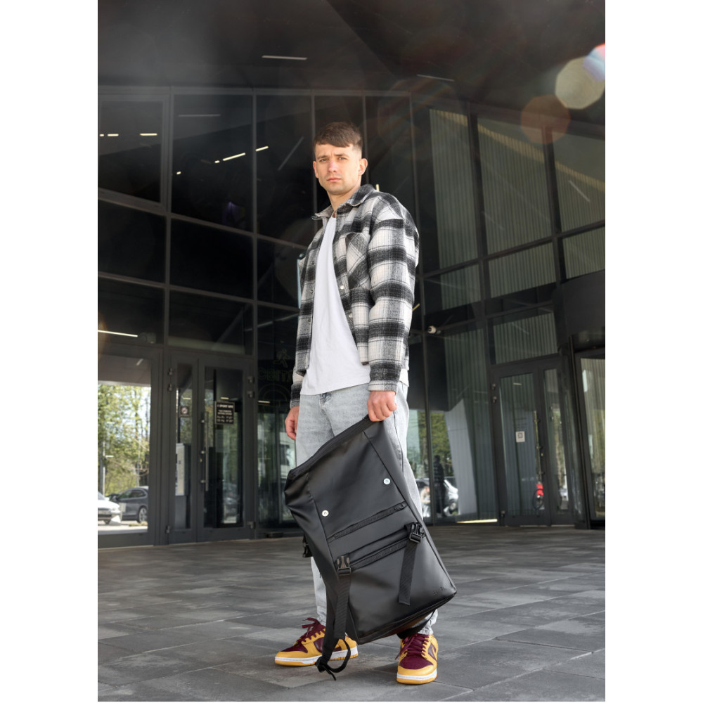 Чоловічий рюкзак Sambag RollTop LTTm чорний 43 х 31 х 14 см (24238001m)
