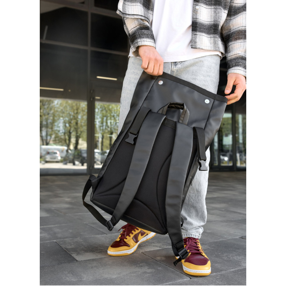 Чоловічий рюкзак Sambag RollTop LTTm чорний 43 х 31 х 14 см (24238001m)