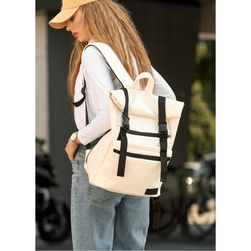 Рюкзак ролл Sambag унісекс RollTop LTT білий 41 x 30 x 16 см (24238008)