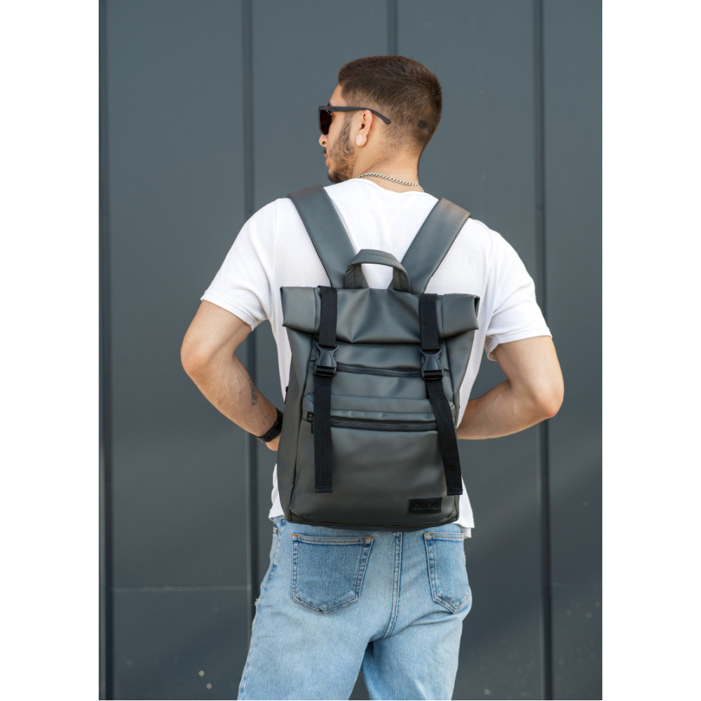 Мужской рюкзак Sambag RollTop Zard графитовый 31 х 30 х 16 см (24238009m)