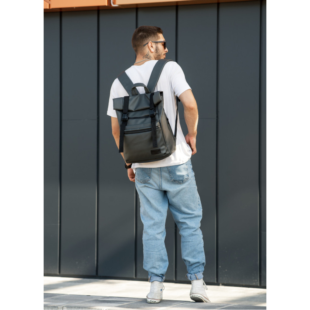 Мужской рюкзак Sambag RollTop Zard графитовый 31 х 30 х 16 см (24238009m)