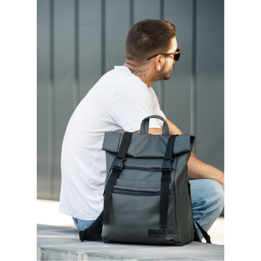 Мужской рюкзак Sambag RollTop Zard графитовый 31 х 30 х 16 см (24238009m)
