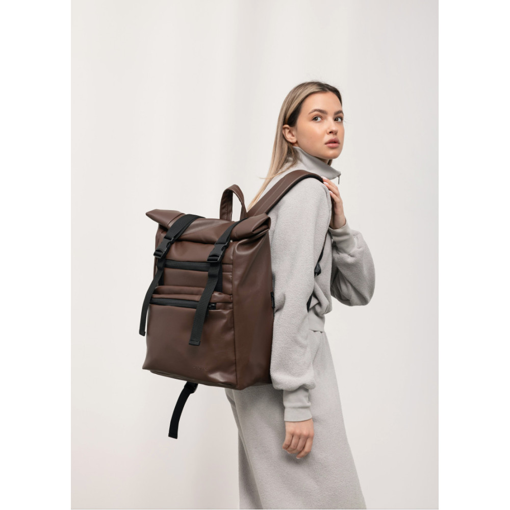 Рюкзак ролл Sambag унісекс RollTop LTT шоколадний 41 x 30 x 16 см (24238020)
