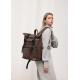 Рюкзак ролл Sambag унісекс RollTop LTT шоколадний 41 x 30 x 16 см (24238020)