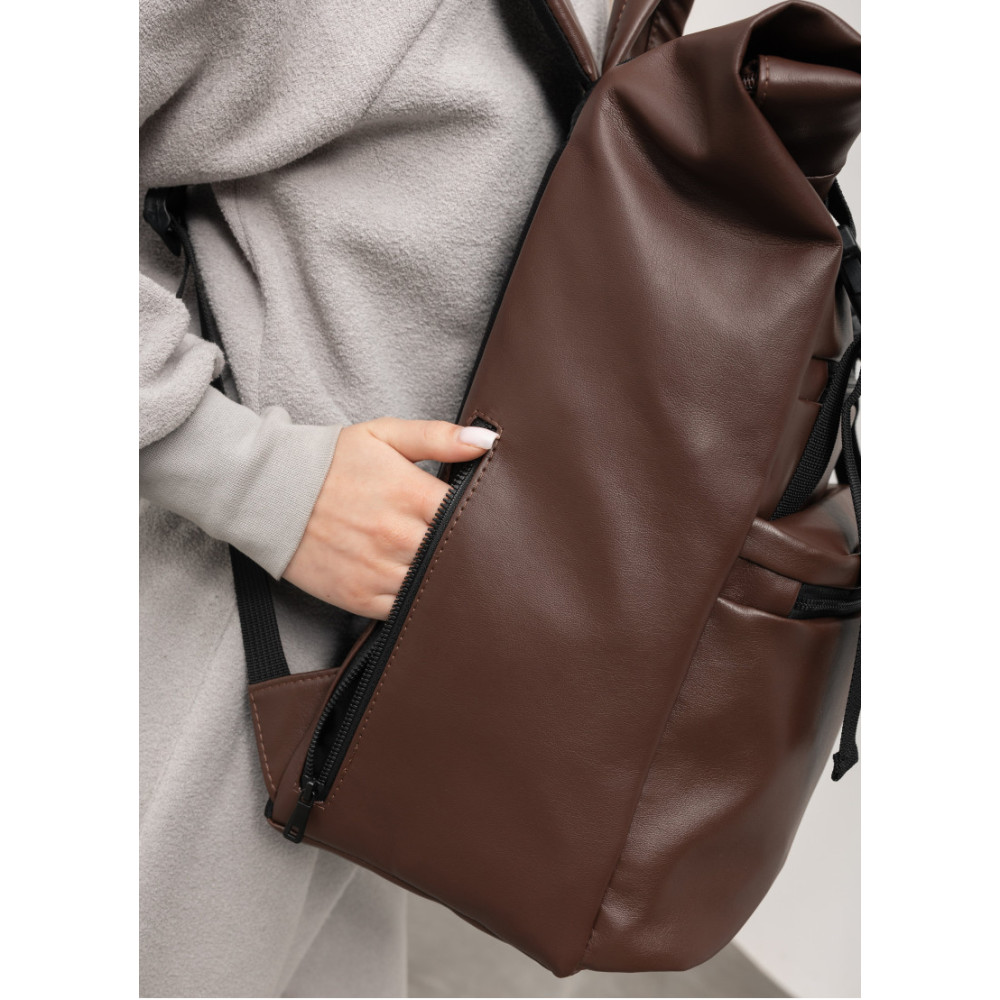 Рюкзак ролл Sambag унісекс RollTop LTT шоколадний 41 x 30 x 16 см (24238020)