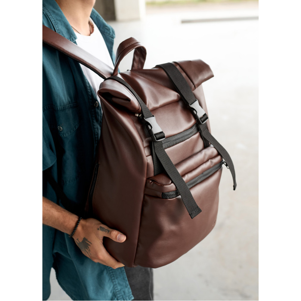 Чоловічий рюкзак ролл Sambag RollTop LTT шоколадний 41 x 30 x 16 см (24238020m)