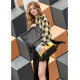 Жіночий рюкзак Sambag ROLLTOP LTH чорний з прапором України 41 x 30 x 16 см (24238611)