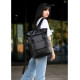 Женский рюкзак Sambag RollTop Milton черный 41 x 30 x 16 см (24251001)