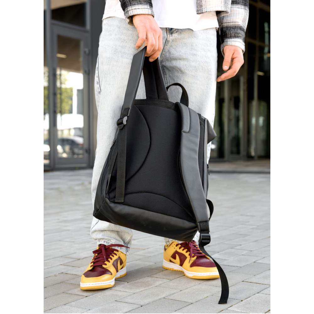 Чоловічий рюкзак Sambag RollTop Milton чорний 41 х 30 х 16 см (24251001m)