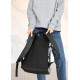 Жіночий рюкзак ролл Sambag RollTop Milton чорний з принтом Palm 41 х 30 х 16 см (24251720)