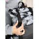 Жіночий рюкзак ролл Sambag RollTop Milton чорний з принтом Palm 41 х 30 х 16 см (24251720)