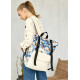 Жіночий рюкзак ролл Sambag RollTop Milton з принтом Blue flowers 41 х 30 х 16 см (24251722)
