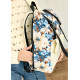 Жіночий рюкзак ролл Sambag RollTop Milton з принтом Blue flowers 41 х 30 х 16 см (24251722)
