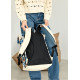 Жіночий рюкзак ролл Sambag RollTop Milton з принтом Blue flowers 41 х 30 х 16 см (24251722)