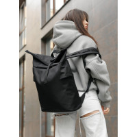 Жіночий рюкзак Sambag RollTop KZN чорний 41 х 27 х 18 см (24300065)