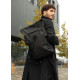 Чоловічий рюкзак ролл Sambag RollTop KZN чорний тканевий 41 х 27 х 18 см (24300065m)