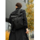 Чоловічий рюкзак ролл Sambag RollTop KZN чорний тканевий 41 х 27 х 18 см (24300065m)