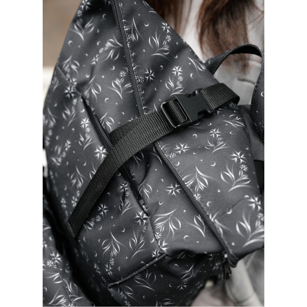 Жіночий рюкзак Sambag RollTop KZN чорний 41 х 27 х 18 см (24300702)