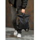 Чоловічий рюкзак Sambag RollTop KZN чорний 41 х 27 х 18 см (24300702m)