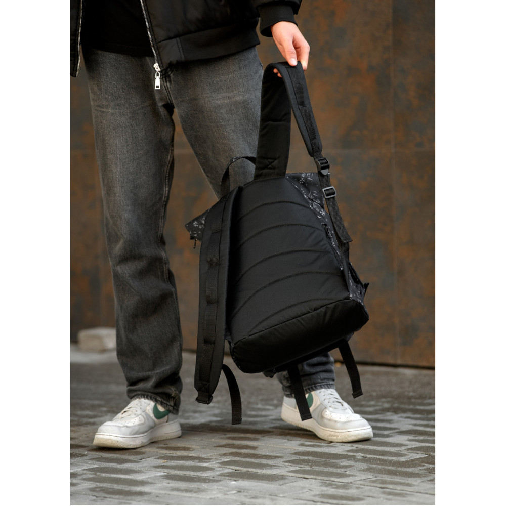 Чоловічий рюкзак Sambag RollTop KZN чорний 41 х 27 х 18 см (24300702m)