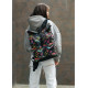 Жіночий рюкзак Sambag RollTop KZN чорний ABSTRACT 41 х 27 х 18 см (24300707)