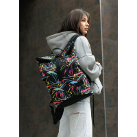 Женский рюкзак Sambag RollTop KZN черный ABSTRACT 41 х 27 х 18 см (24300707)