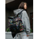 Жіночий рюкзак Sambag RollTop KZN чорний ABSTRACT 41 х 27 х 18 см (24300707)