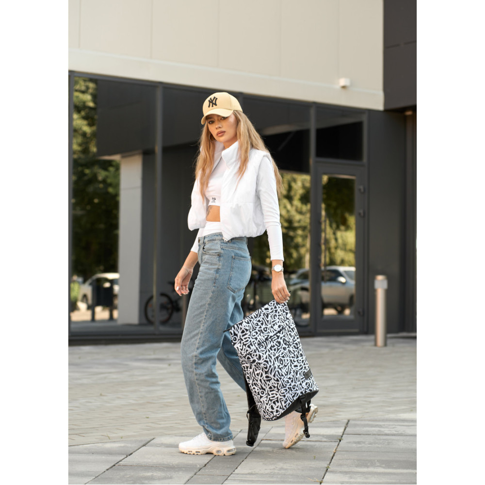 Жіночий рюкзак Sambag RollTop KZN чорний GRAPHITY 41 х 27 х 18 см (24300715)