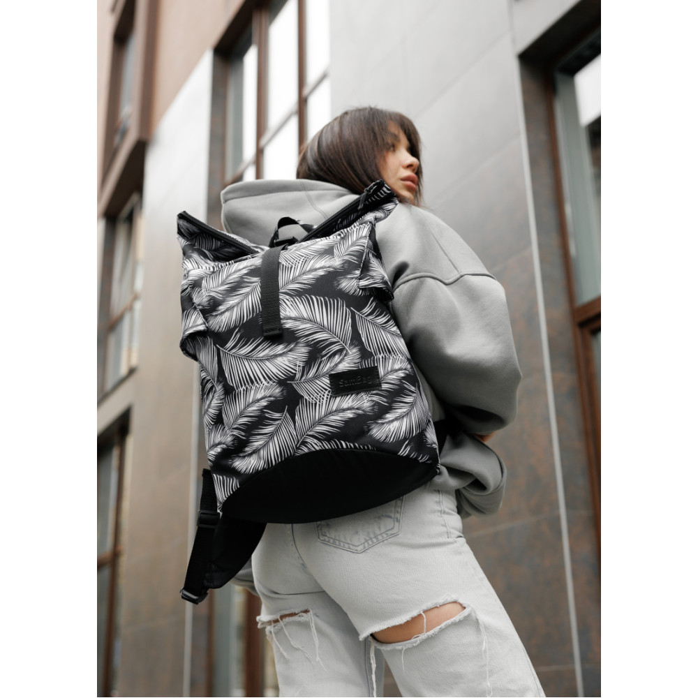 Женский рюкзак Sambag RollTop KZN черный PALM 24300720