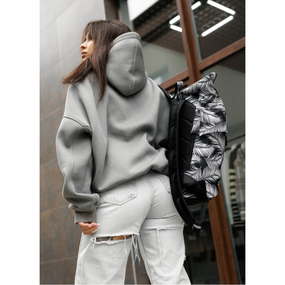 Женский рюкзак Sambag RollTop KZN черный PALM 24300720