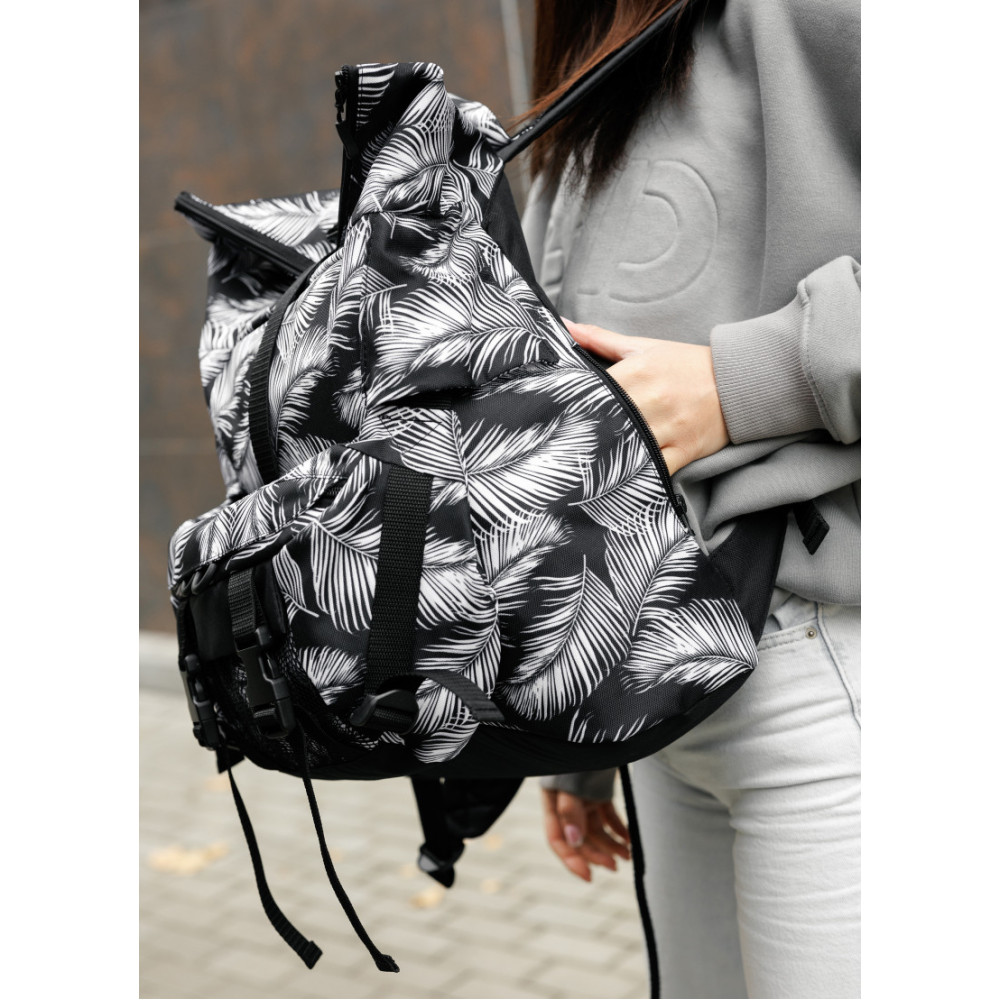 Женский рюкзак Sambag RollTop KZN черный PALM 24300720