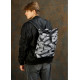 Чоловічий рюкзак Sambag RollTop KZN чорний PALM 41 х 27 х 18 см (24300720m)