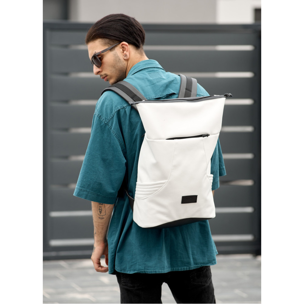 Чоловічий рюкзак Sambag RollTop X білий 41 х 27 х 18 см (24320008m)