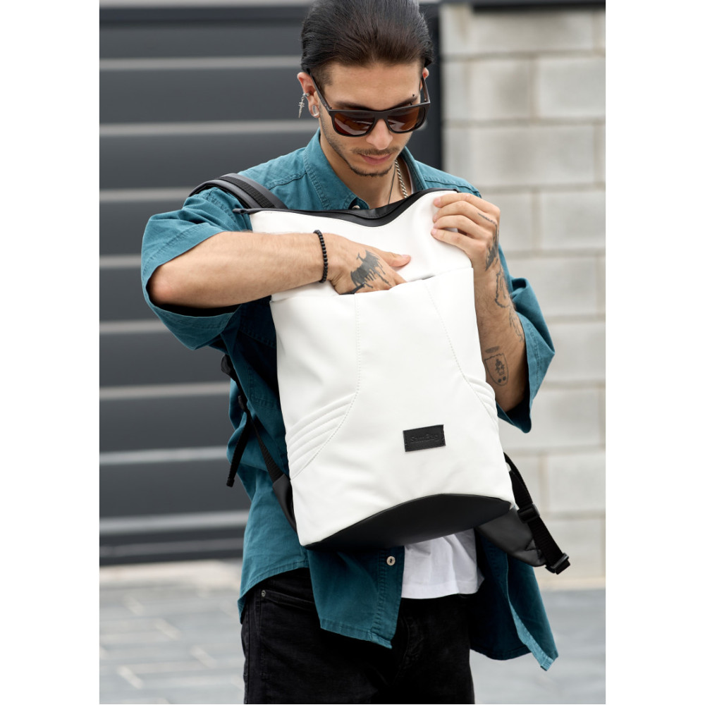 Чоловічий рюкзак Sambag RollTop X білий 41 х 27 х 18 см (24320008m)