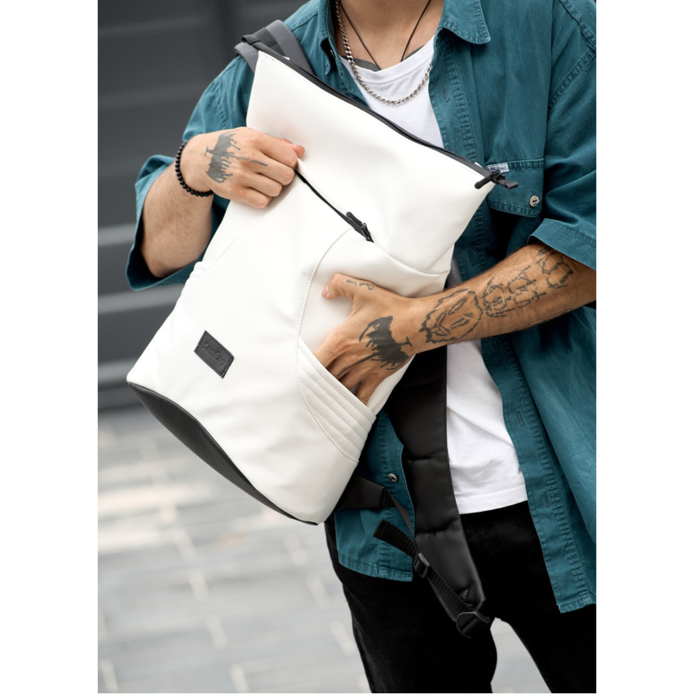 Чоловічий рюкзак Sambag RollTop X білий 41 х 27 х 18 см (24320008m)