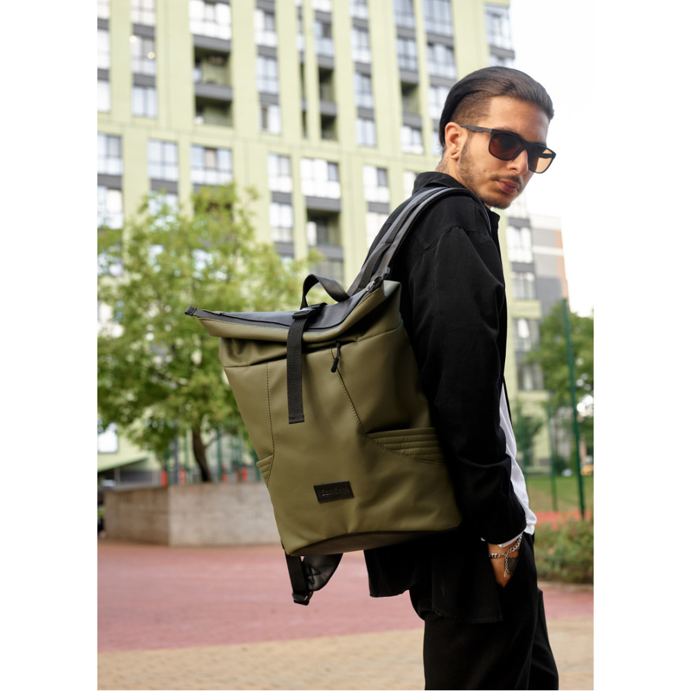 Чоловічий рюкзак Sambag RollTop X хакі 41 х 27 х 18 см (24320119m)